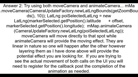 How to adjust zoom level to fit boundary and then center map in marker offset