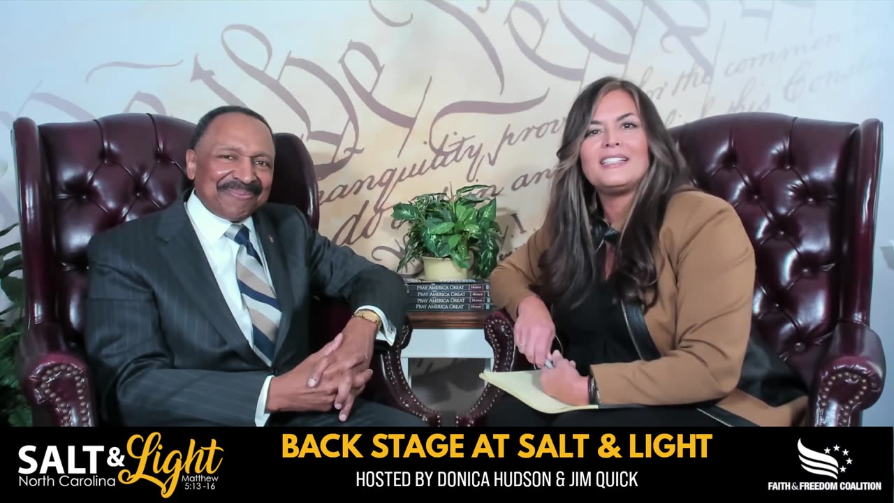 LIVE backstage interviews with Pastor Mark Harris and Bishop E.W. Jackson @Salt & Light Conference