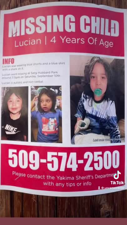 500,000 kids a year go missing! Lucian Munguia is now one of them!