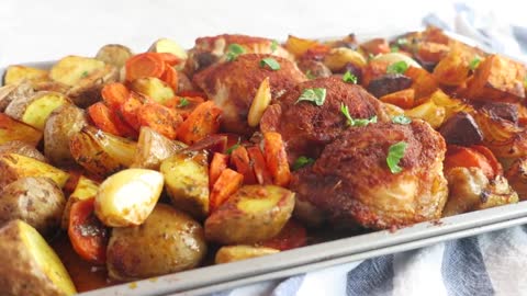 Paprika Chicken Sheet Pan Dinner Recipe