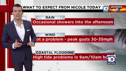 Latest forecast for Tropical Storm Nicole