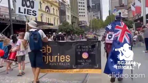 Melbourne protest for vax injuries