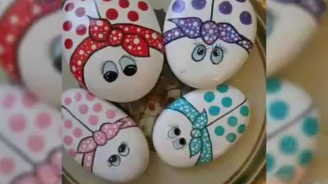 awesome DIY ladybug stone pebble painting ideas best rock painting