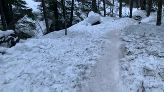 Ice Hiking Parallel to Wild River – Tamanawas Falls – Mount Hood – Oregon – 4K