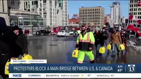 Protestors block bridge between U.S. & Canada