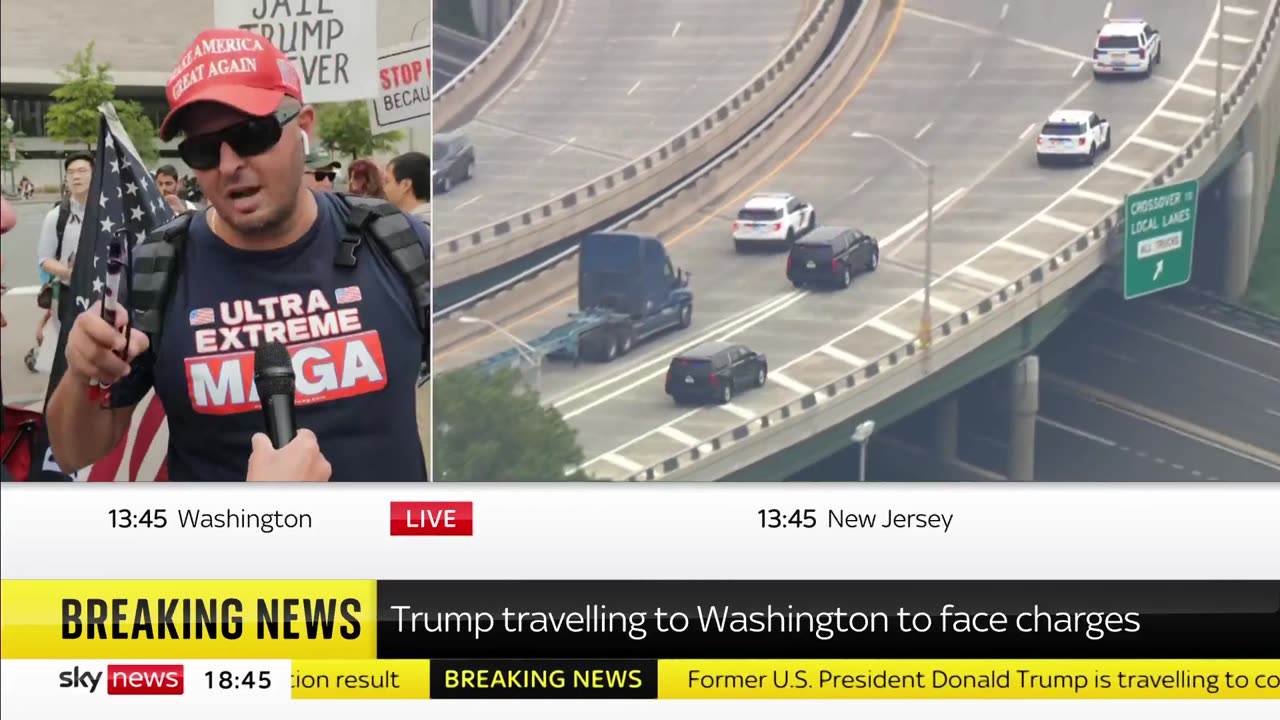 Trump supporter awaiting President ahead of DC arraignment leaves reporter in STUNNED