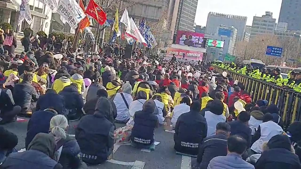 240309...민노총 진보당 집회영상.. 소리 있음.