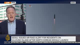 N Korea fires short-range missiles, S Korea issues air raid alert