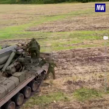This is the 203-mm Malka self-propelled artillery units in combat