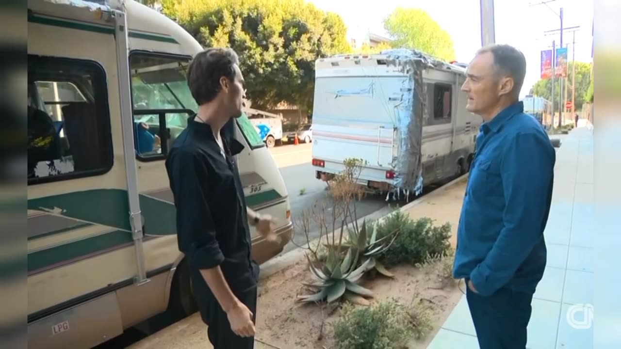 Thousands are living on RVs in los Angeles street.