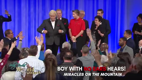 This young boy was born without ears. After receiving prayer at our Service at Eagle