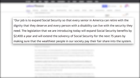 $2,400 FOR SOCIAL SECURITY! UNIVERSAL BASIC INCOME AT THE FEDERAL LEVEL! AMERICANS NEED MONTHLY PA