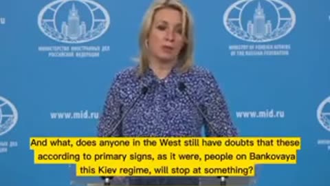 Maria Zakharova asks when did they turn into monsters?