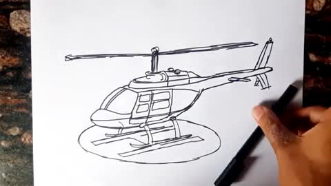 Easy Helicopter Drawing