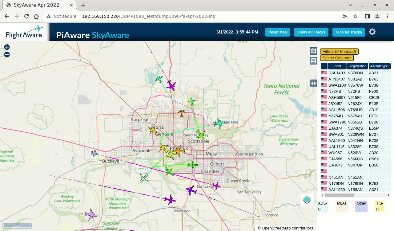 June 1st 2022 - phoenix az air time lapsed every day