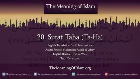 Quran: 20. Surat Taha (Ta-Ha): Arabic and English translation HD