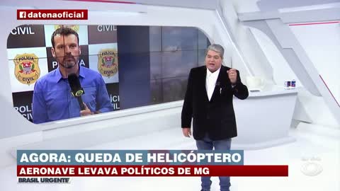 Helicópteros com políticos cai em Minas Gerais