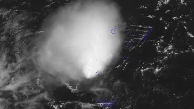 Volcanic eruption on Tonga captured by NOAA GOES17 satellite