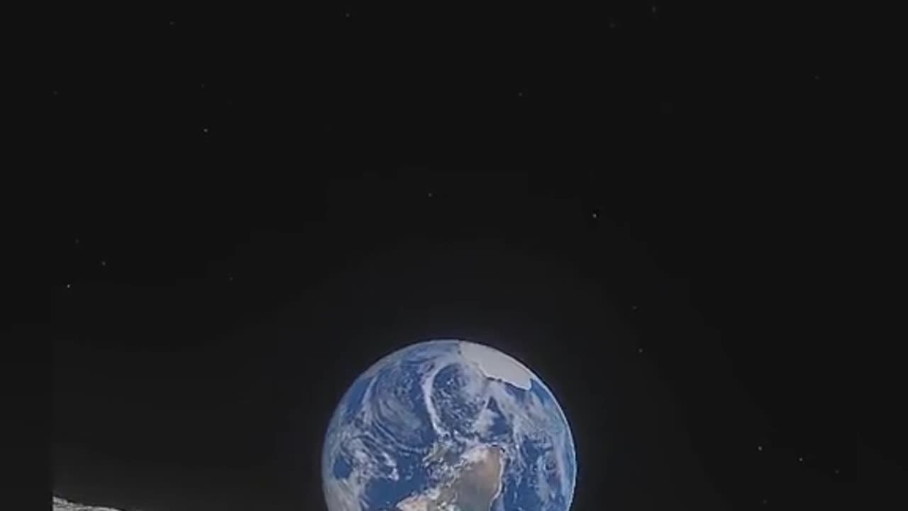 Earth view from moon