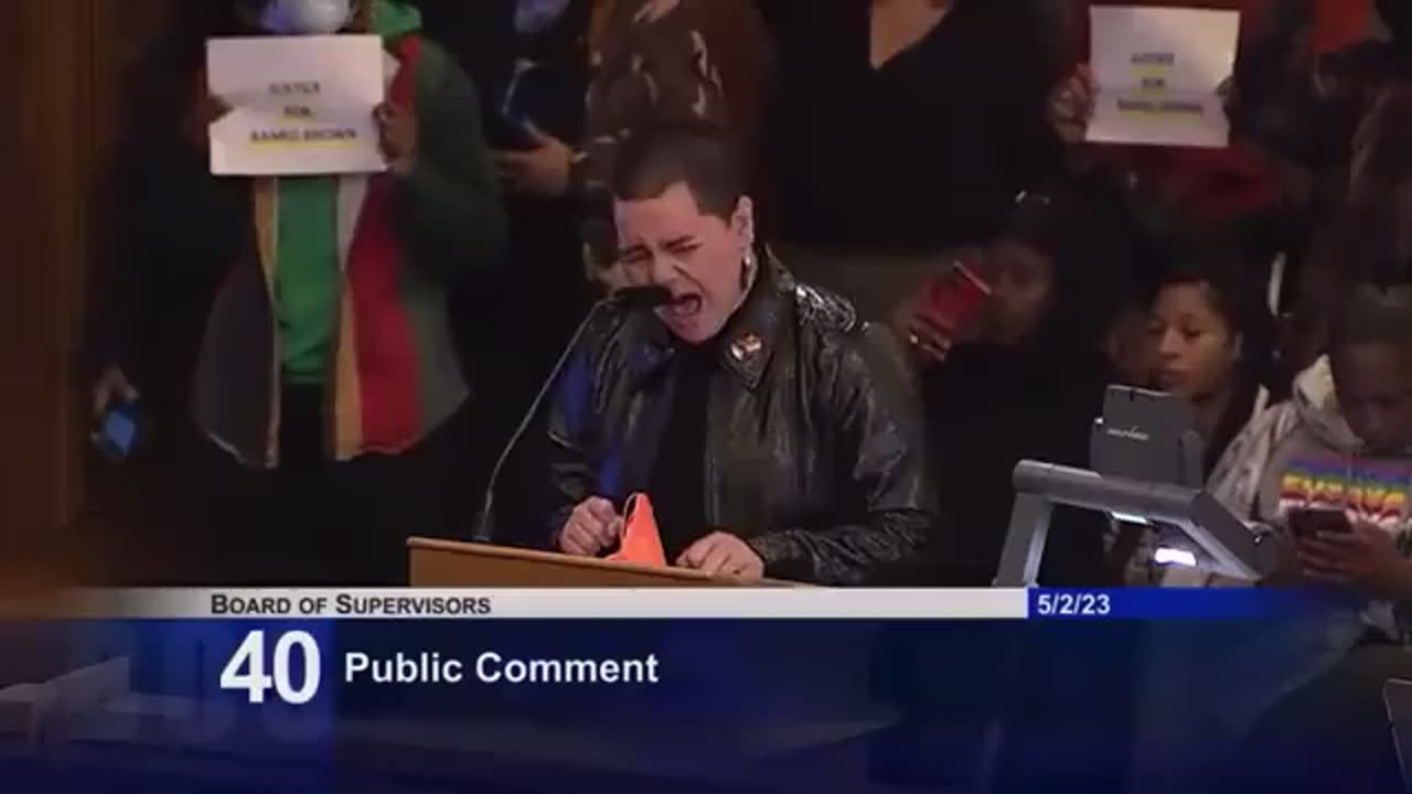 There is actually a longer video of the shouting "woke banshee". Here it is, as requested.