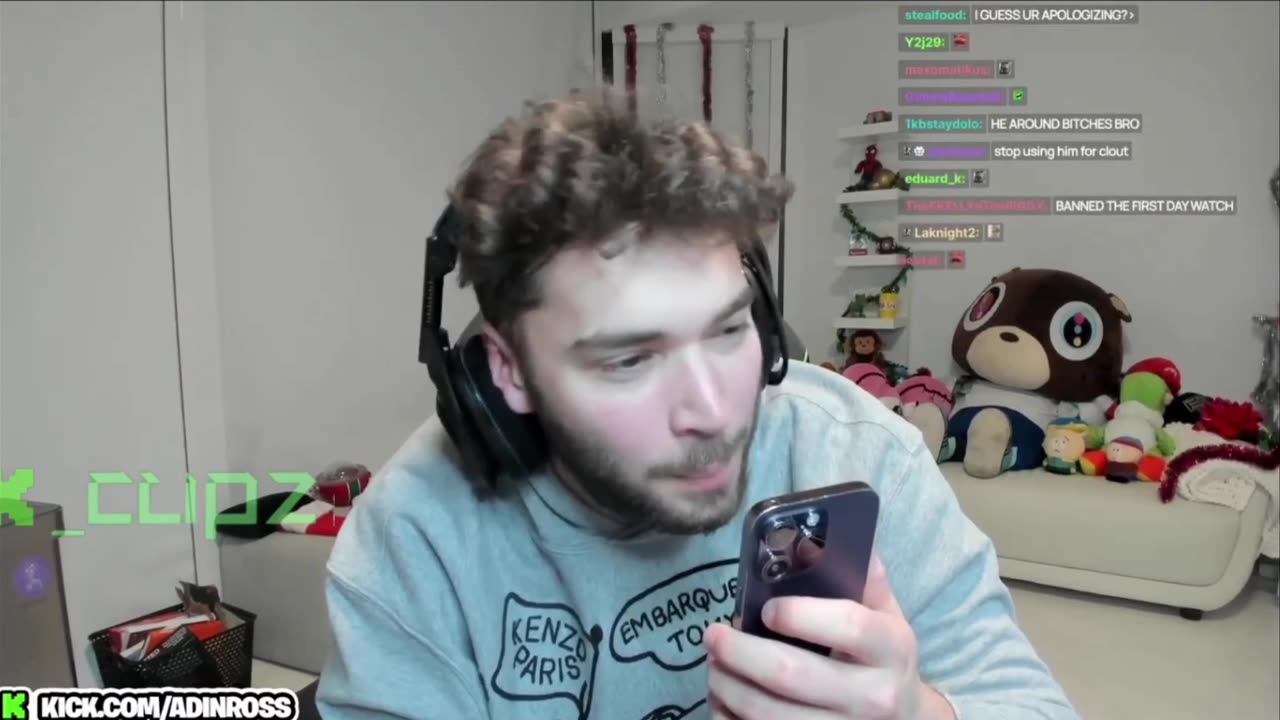 ADIN ROSS ASKS KAI CENAT TO HELP HIM GET UNBANNED ON TWITCH