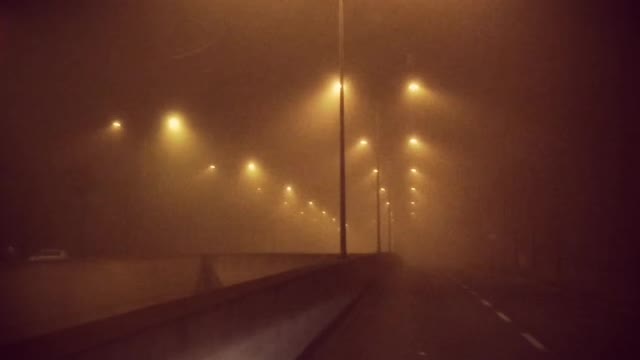 On my way home on a foggy night