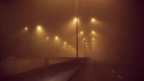 On my way home on a foggy night