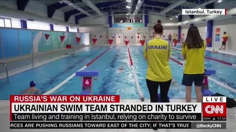 Ukrainian swim team stranded in Turkey