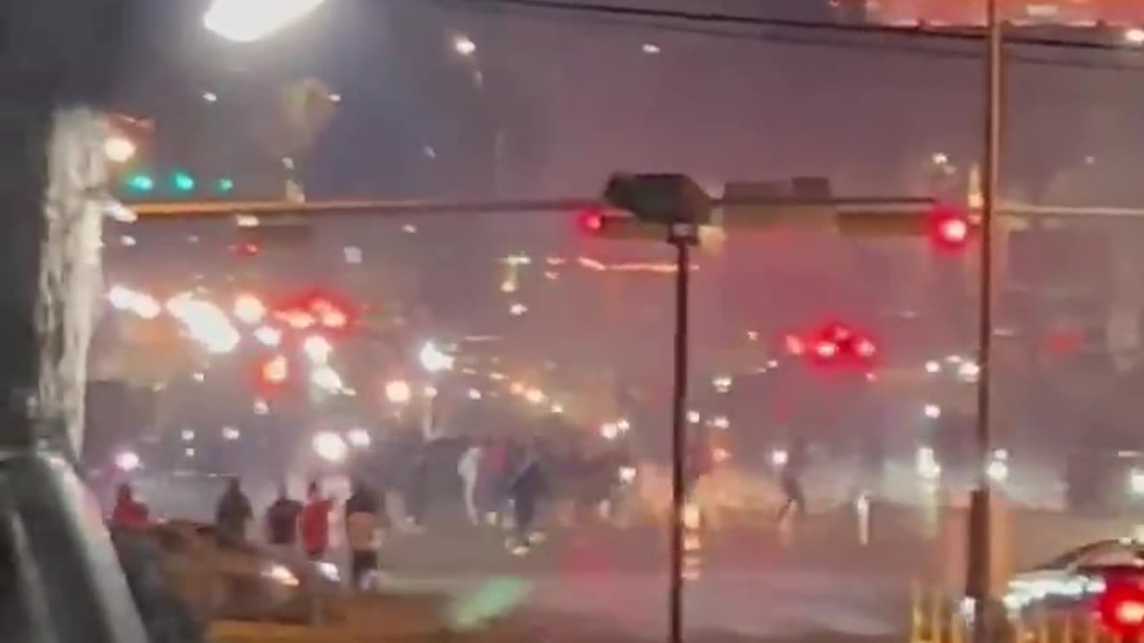 Chaos erupted in Austin Texas after a coordinated street race