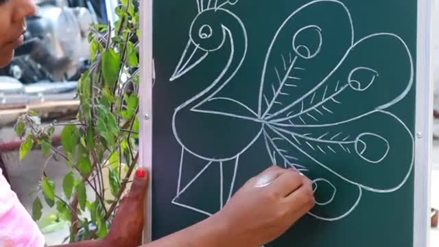 How to Draw Peacock Drawing