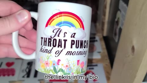 It's a throat punch kind of morning - White glossy mug