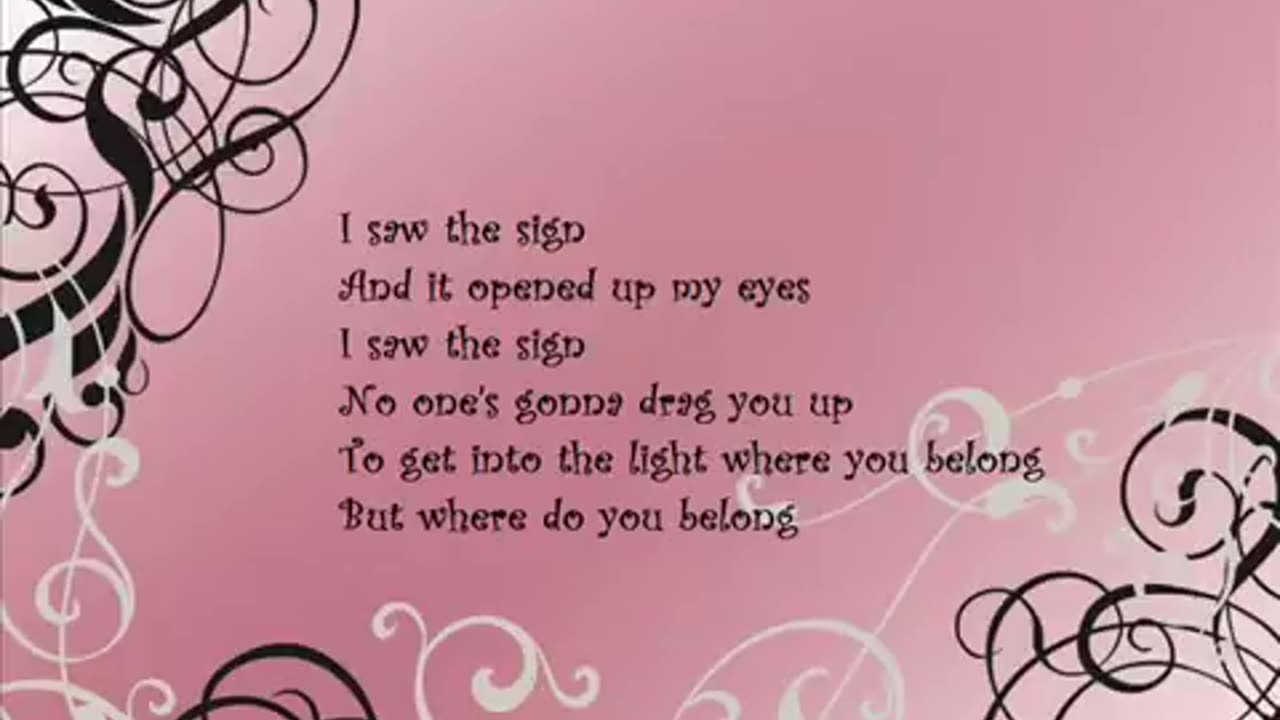 Ace of Base- I Saw The Sign With Lyrics
