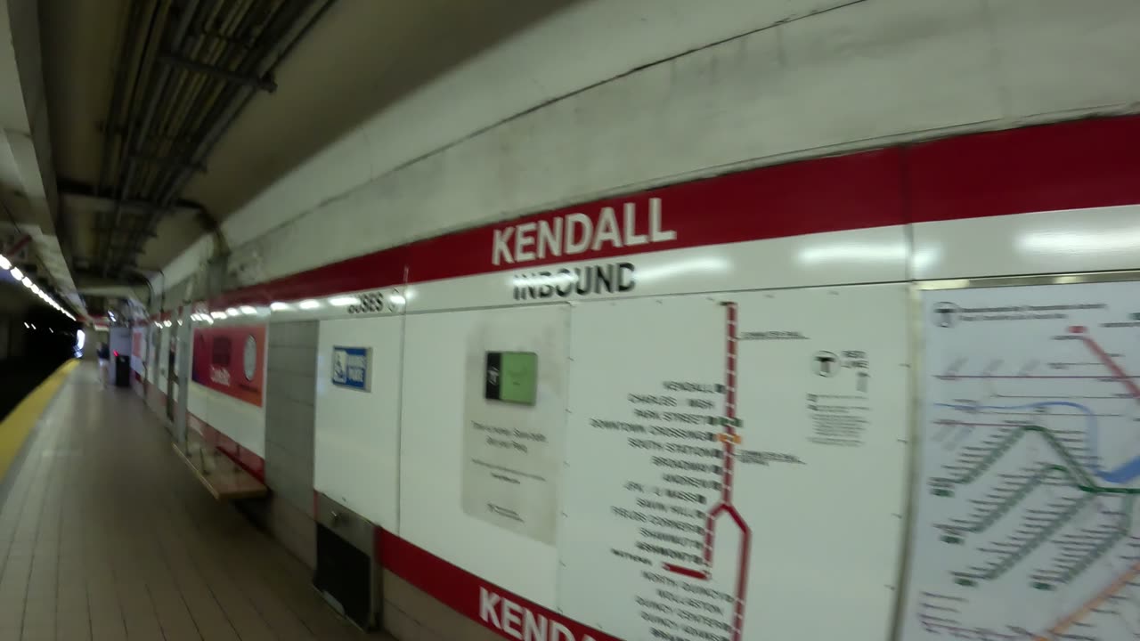 🔴🔴RED LINE T MBTA🚆Kendall MIT Cambridge Boston subway public transportation