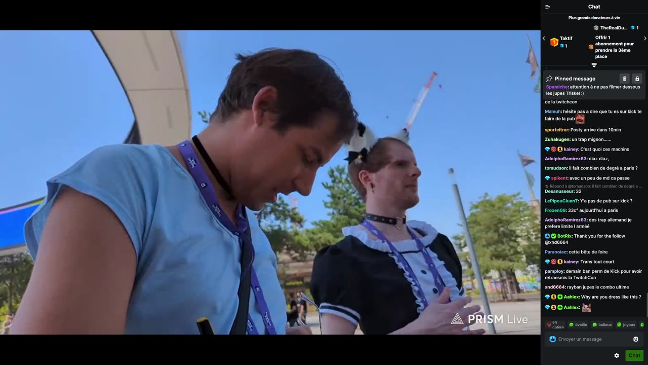 2023-07-08 (2bis.2) - Il va à la Twitch Con en direct sur Kick (folie) - Kick Triskel (avec chat)