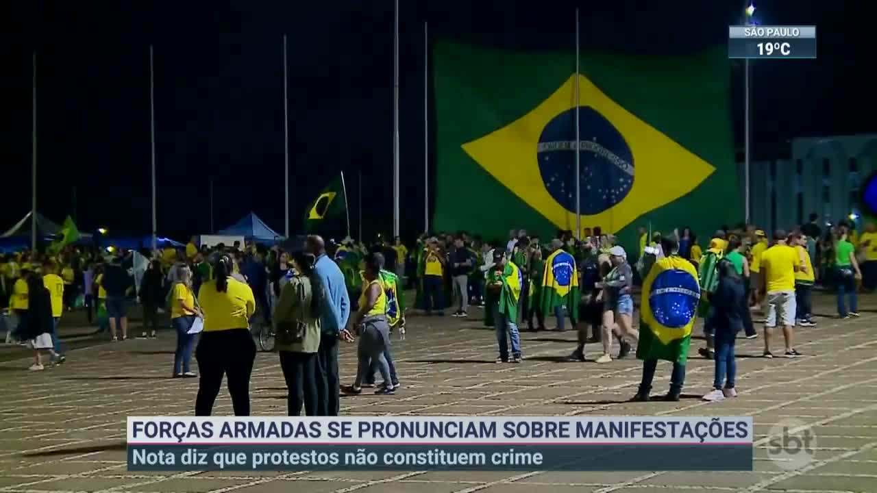 Forças Armadas condenam excessos em manifestações | SBT Brasil (11/11/22)