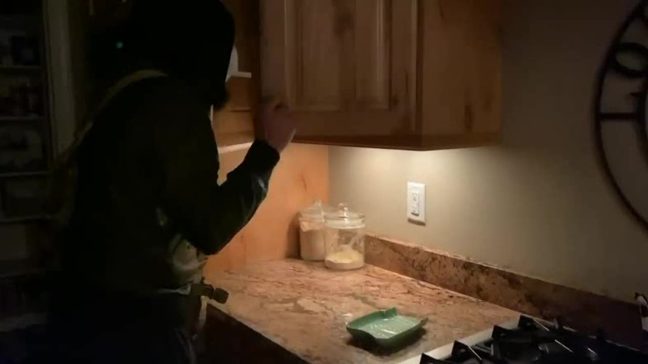 The wife handles the break-in.