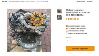 Moteur complet MERCEDES CLS W212 350 CDI 642854