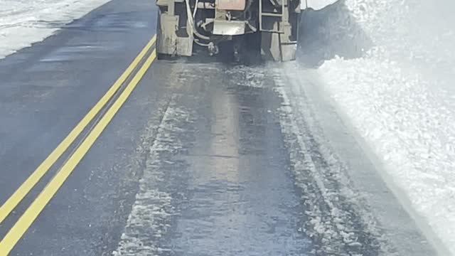 Snowplow Takes Out Mailbox