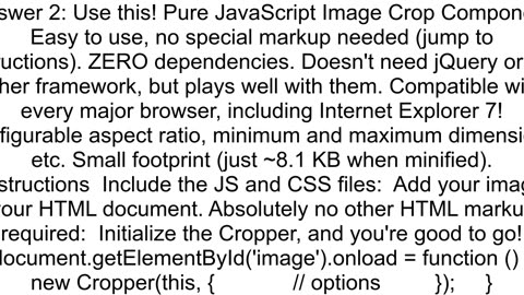 How to make a picture cropper only clientside concerned