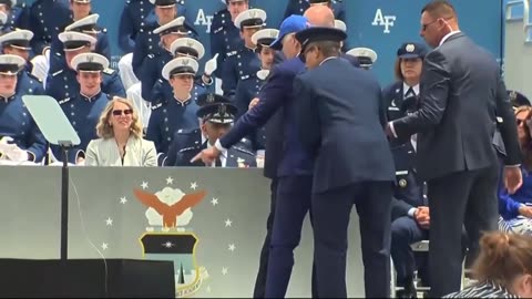 Biden fell at Air Force academy graduation.