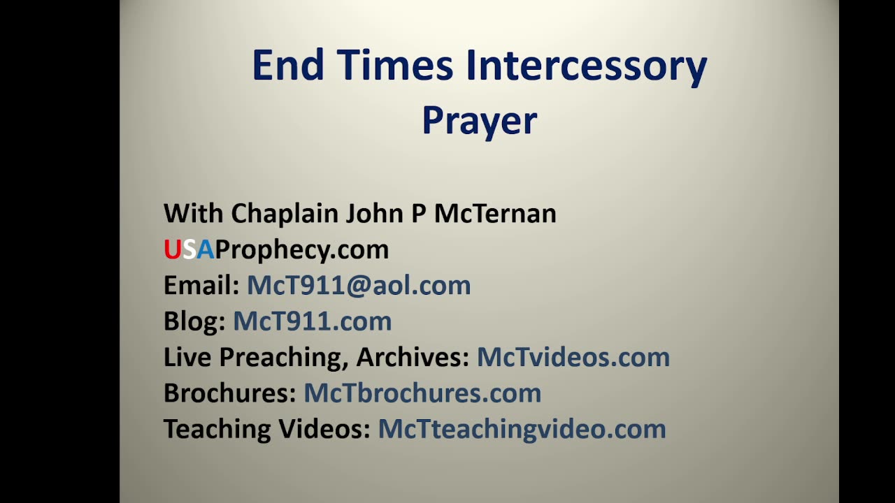 End Times Prayer and Intercessory