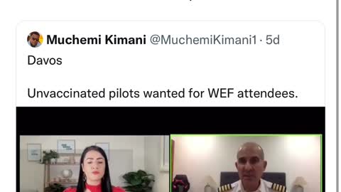 WEF attendees requesting unvaccinated pilots