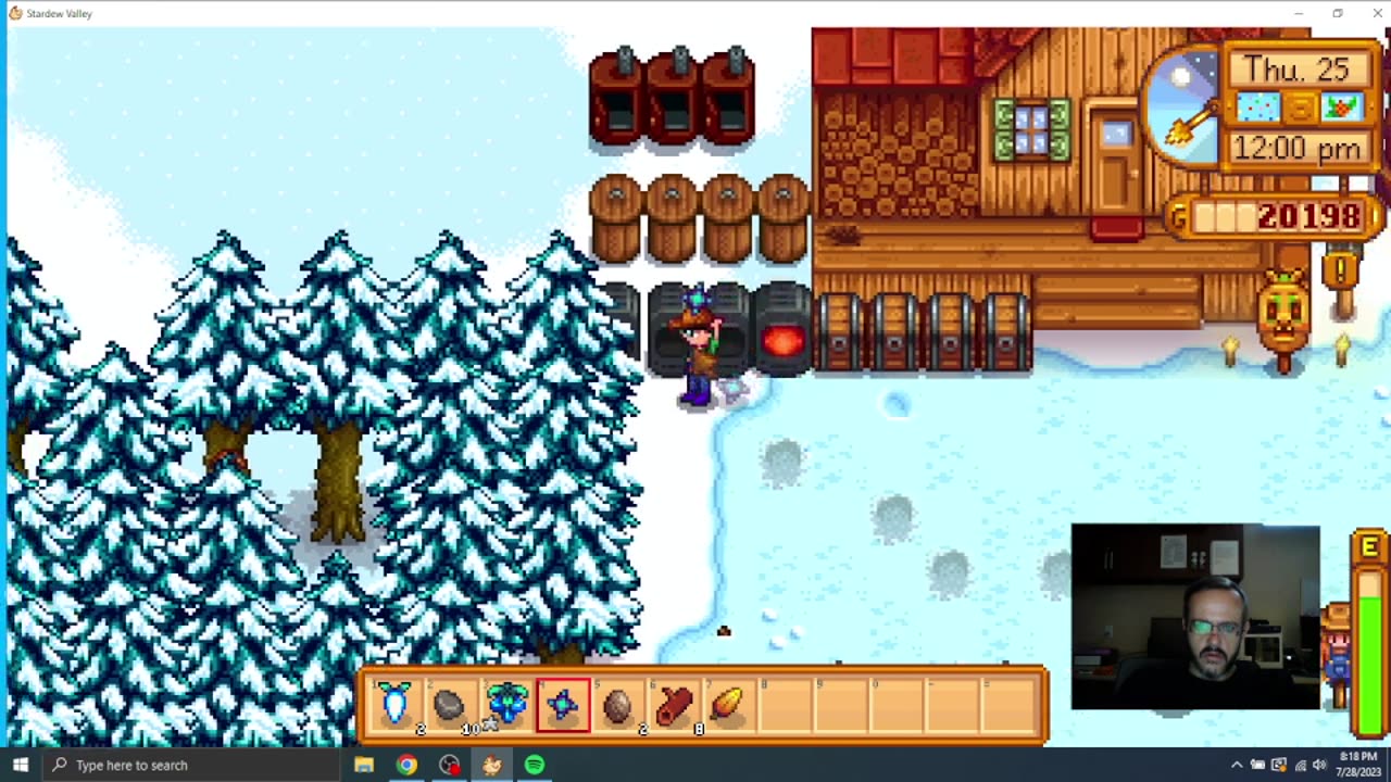 Chilling at work with some Stardew Valley