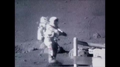 Astronauts falling on the Moon, NASA apollo mission landed on the lunar surface