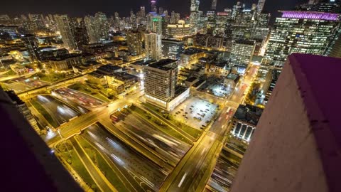 Busy streets at night