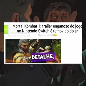 Nintendo ENGANOU com TRAILER FALSO de MORTAL KOMBAT 1 #shorts #mortalkombat #nintendo