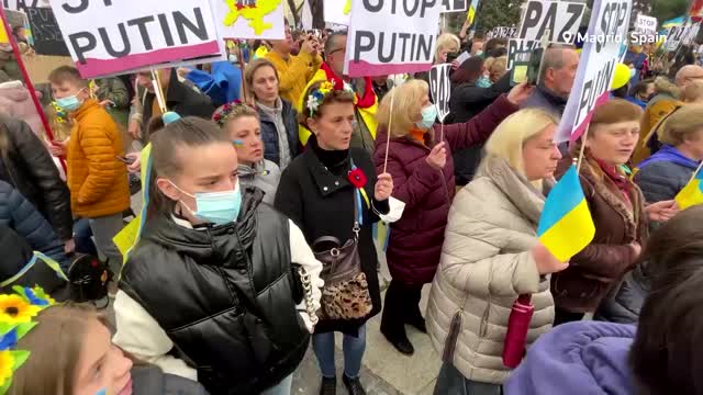 Protesters across the world rally for Ukraine