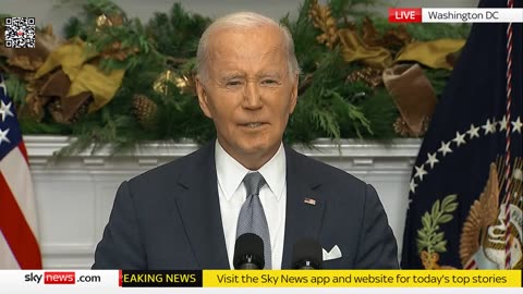 US President Joe Biden addresses the fall of Assad in Syria