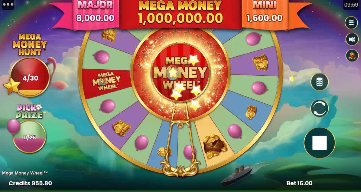 Mega Money Wheel - $1 Million Jackpot - 1 Free Spin - No Deposit Casino Bonus Canada