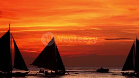 Sunset on beach